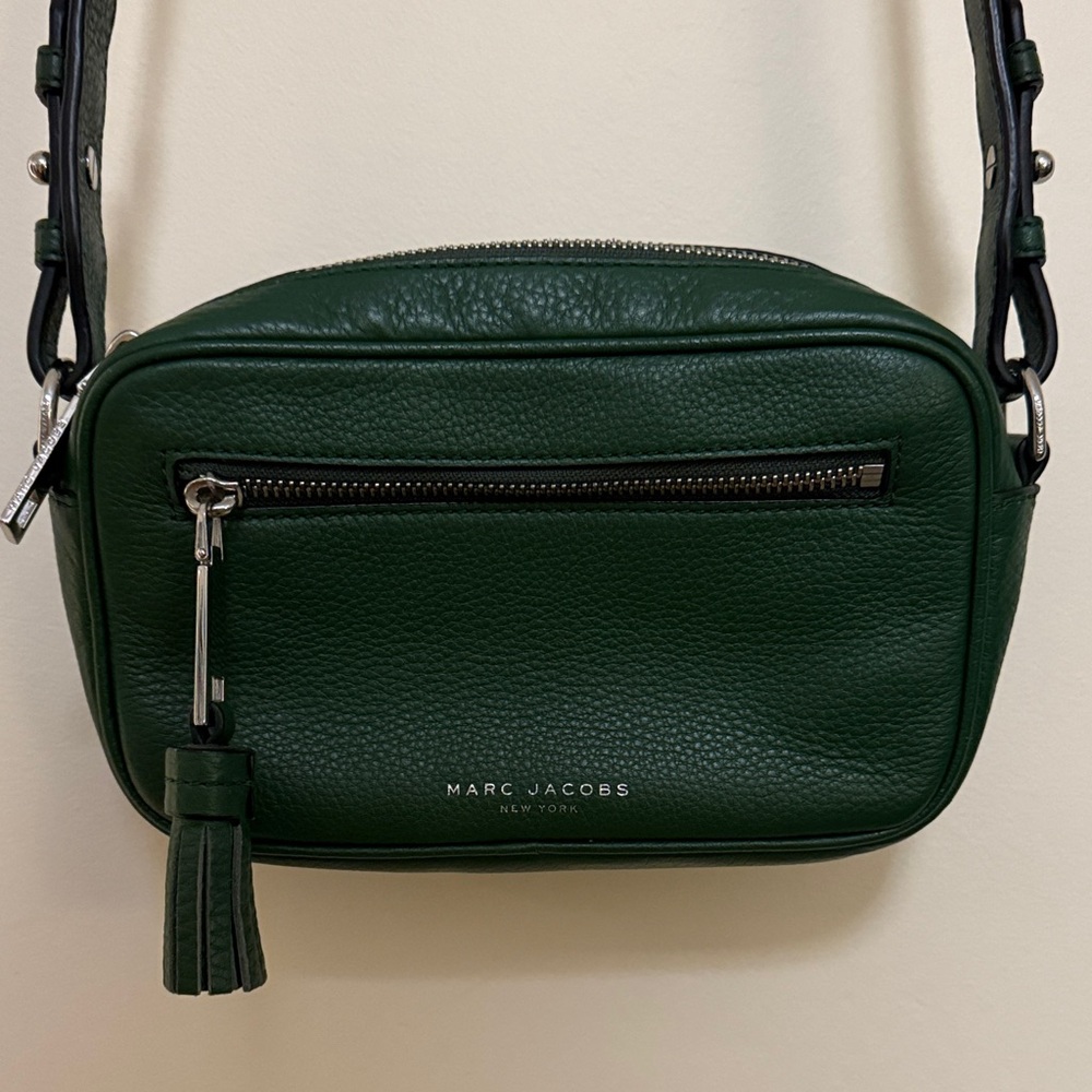 Marc Jacobs Dark Green Crossbody LEATHER Bag